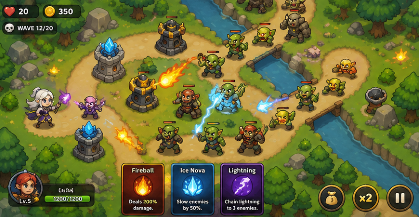 Runevale Defense gameplay screenshot